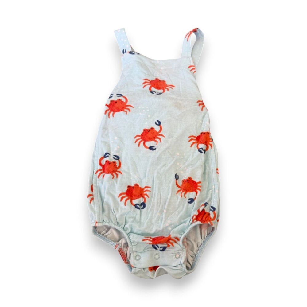 Angel Dear Crab Bubble Romper Bamboo 12-18 Months